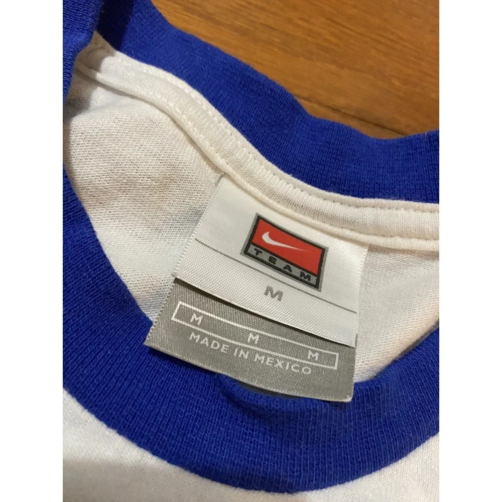 Vintage Chicago Cubs T Shirt Men's  Nike Team White Blue Crewneck‎ Logo MLB